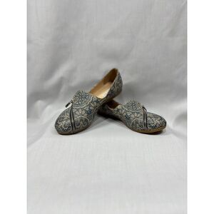 NEW GOBY Patterned Zipper Flats  Size 5